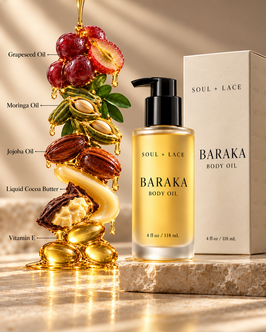 SOUL + LACE BARAKA Body Oil editorial ingredient image